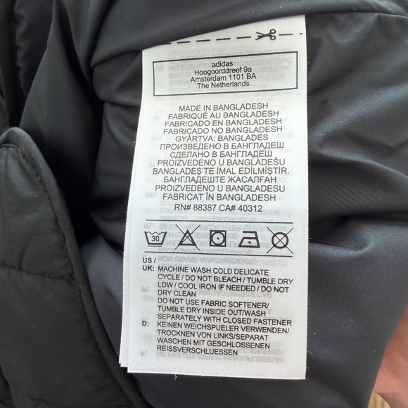 ADIDAS Original Men’s Full Zip R.Y.V. Padded Utility Vest Black Large - Picture 7 of 8